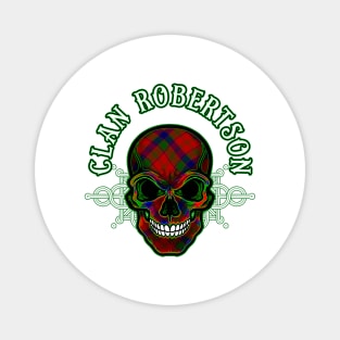 Scottish Clan Robertson Tartan Celtic Skull Magnet